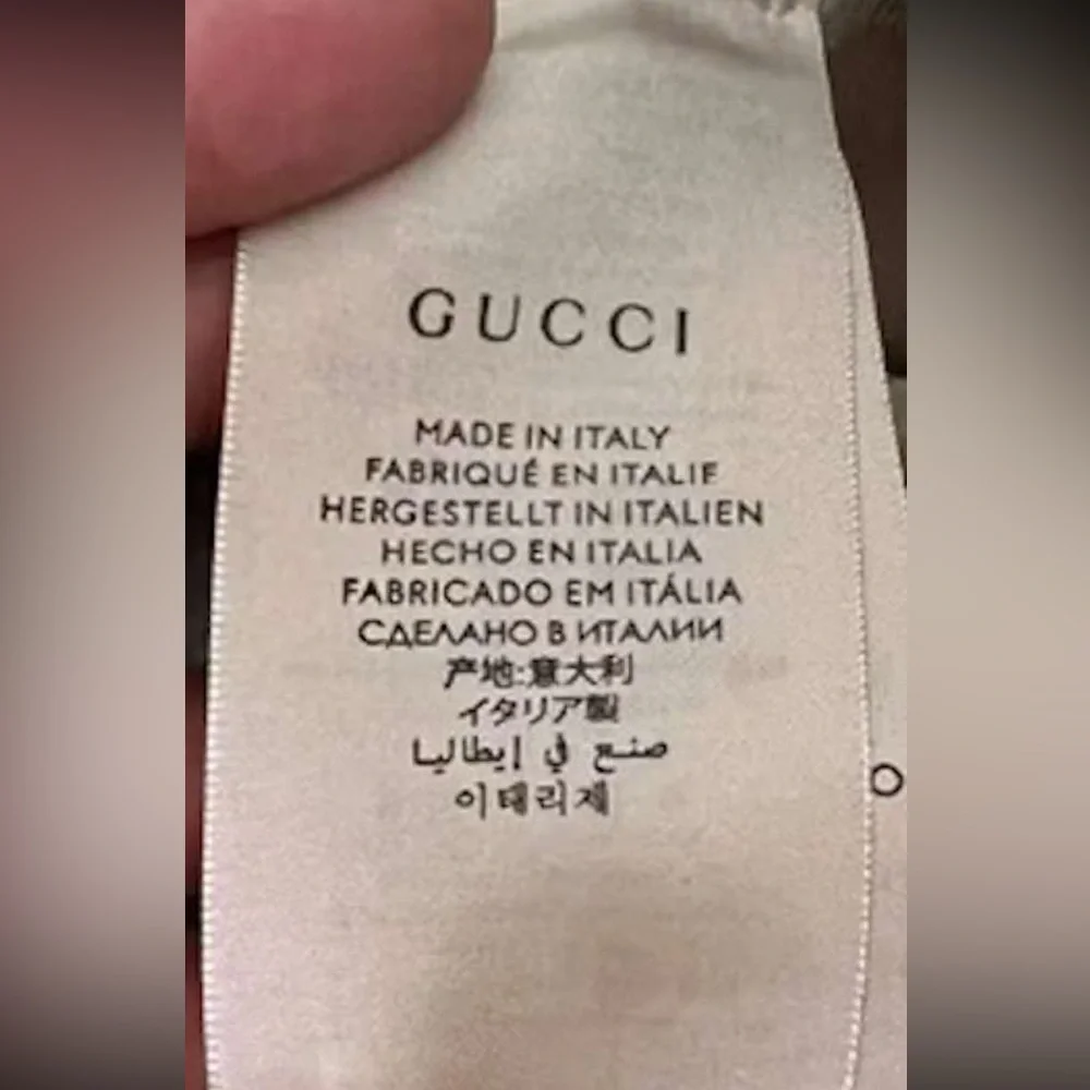 Gucci Denim GG Monogram Bucket Hat  Wide Large Brim Navy Blue Jacquard Beach - Picture 14 of 16